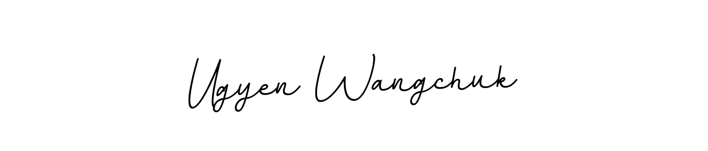 How to make Ugyen Wangchuk name signature. Use BallpointsItalic-DORy9 style for creating short signs online. This is the latest handwritten sign. Ugyen Wangchuk signature style 11 images and pictures png