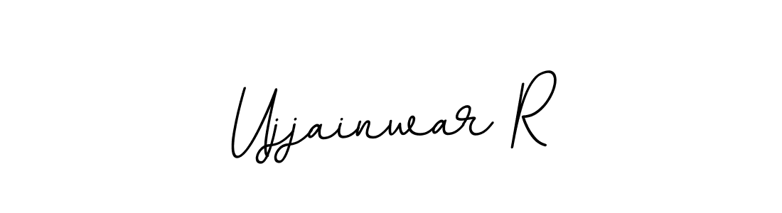 Ujjainwar R stylish signature style. Best Handwritten Sign (BallpointsItalic-DORy9) for my name. Handwritten Signature Collection Ideas for my name Ujjainwar R. Ujjainwar R signature style 11 images and pictures png
