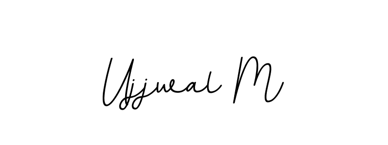 You should practise on your own different ways (BallpointsItalic-DORy9) to write your name (Ujjwal M) in signature. don't let someone else do it for you. Ujjwal M signature style 11 images and pictures png