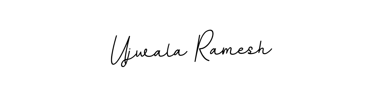 if you are searching for the best signature style for your name Ujwala Ramesh. so please give up your signature search. here we have designed multiple signature styles  using BallpointsItalic-DORy9. Ujwala Ramesh signature style 11 images and pictures png