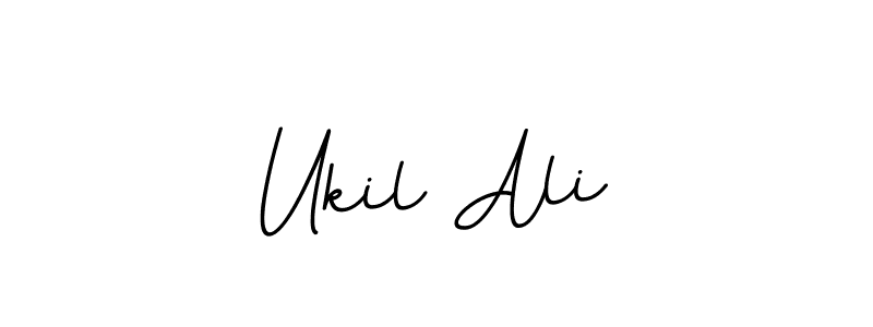 The best way (BallpointsItalic-DORy9) to make a short signature is to pick only two or three words in your name. The name Ukil Ali include a total of six letters. For converting this name. Ukil Ali signature style 11 images and pictures png