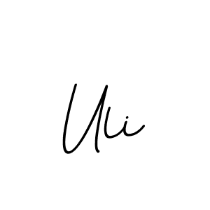 Make a beautiful signature design for name Uli. With this signature (BallpointsItalic-DORy9) style, you can create a handwritten signature for free. Uli signature style 11 images and pictures png