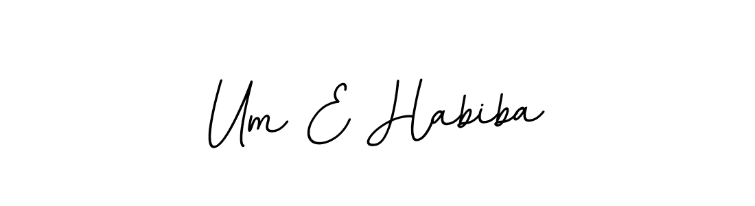 Use a signature maker to create a handwritten signature online. With this signature software, you can design (BallpointsItalic-DORy9) your own signature for name Um E Habiba. Um E Habiba signature style 11 images and pictures png