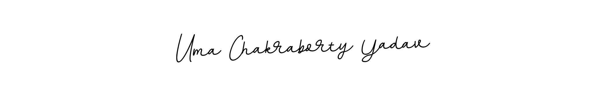 You should practise on your own different ways (BallpointsItalic-DORy9) to write your name (Uma Chakraborty Yadav) in signature. don't let someone else do it for you. Uma Chakraborty Yadav signature style 11 images and pictures png