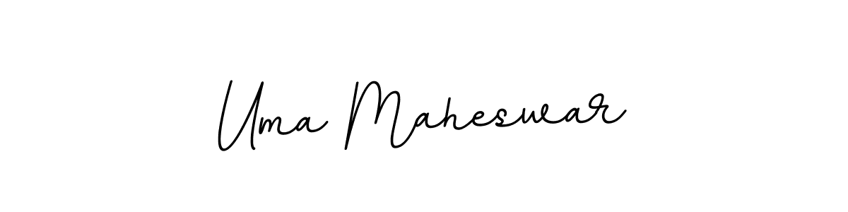 How to make Uma Maheswar name signature. Use BallpointsItalic-DORy9 style for creating short signs online. This is the latest handwritten sign. Uma Maheswar signature style 11 images and pictures png