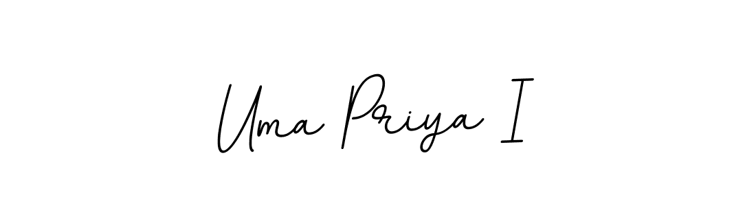 Use a signature maker to create a handwritten signature online. With this signature software, you can design (BallpointsItalic-DORy9) your own signature for name Uma Priya I. Uma Priya I signature style 11 images and pictures png