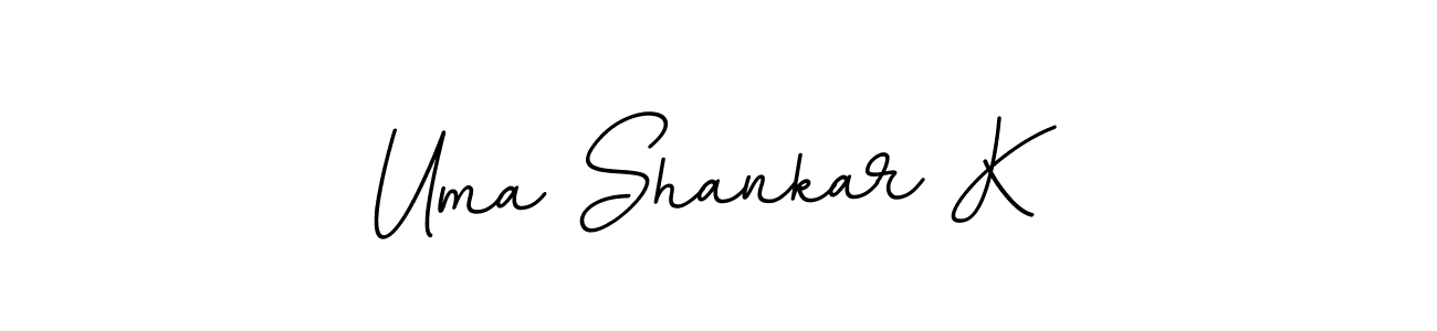 Create a beautiful signature design for name Uma Shankar K. With this signature (BallpointsItalic-DORy9) fonts, you can make a handwritten signature for free. Uma Shankar K signature style 11 images and pictures png