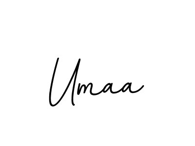 Create a beautiful signature design for name Umaa. With this signature (BallpointsItalic-DORy9) fonts, you can make a handwritten signature for free. Umaa signature style 11 images and pictures png