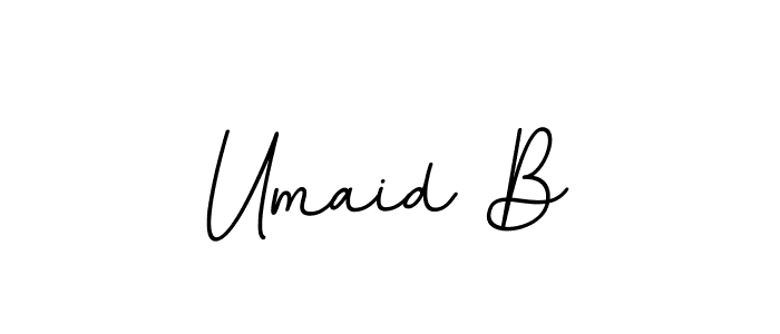 Use a signature maker to create a handwritten signature online. With this signature software, you can design (BallpointsItalic-DORy9) your own signature for name Umaid B. Umaid B signature style 11 images and pictures png