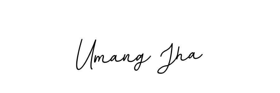 Use a signature maker to create a handwritten signature online. With this signature software, you can design (BallpointsItalic-DORy9) your own signature for name Umang Jha. Umang Jha signature style 11 images and pictures png