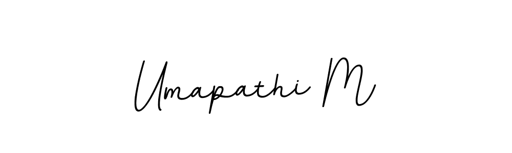 The best way (BallpointsItalic-DORy9) to make a short signature is to pick only two or three words in your name. The name Umapathi M include a total of six letters. For converting this name. Umapathi M signature style 11 images and pictures png