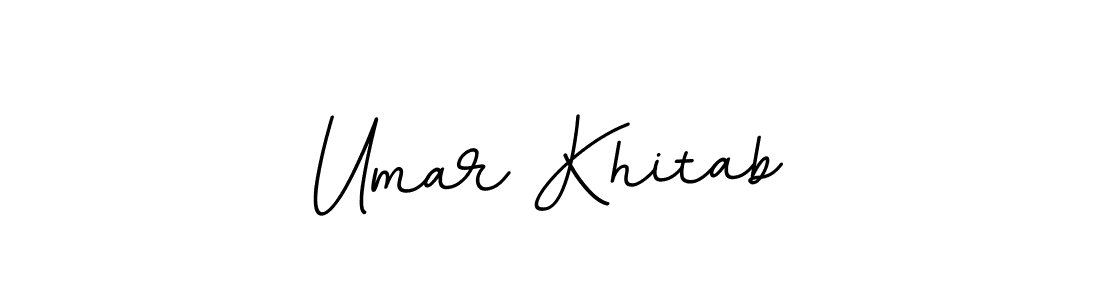 Use a signature maker to create a handwritten signature online. With this signature software, you can design (BallpointsItalic-DORy9) your own signature for name Umar Khitab. Umar Khitab signature style 11 images and pictures png