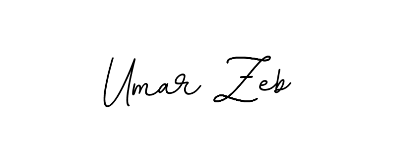 How to make Umar Zeb name signature. Use BallpointsItalic-DORy9 style for creating short signs online. This is the latest handwritten sign. Umar Zeb signature style 11 images and pictures png
