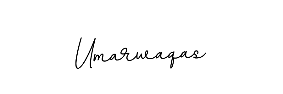 How to make Umarwaqas name signature. Use BallpointsItalic-DORy9 style for creating short signs online. This is the latest handwritten sign. Umarwaqas signature style 11 images and pictures png