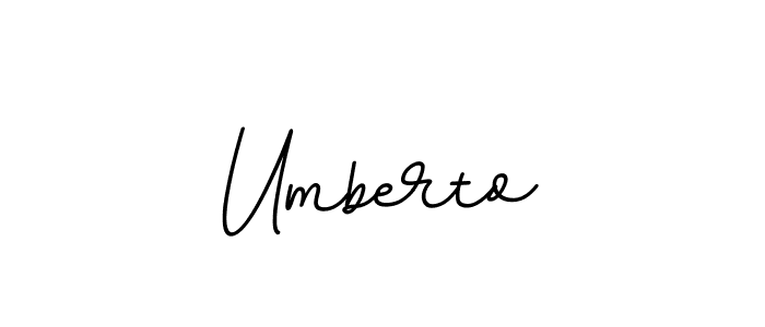Make a beautiful signature design for name Umberto. With this signature (BallpointsItalic-DORy9) style, you can create a handwritten signature for free. Umberto signature style 11 images and pictures png