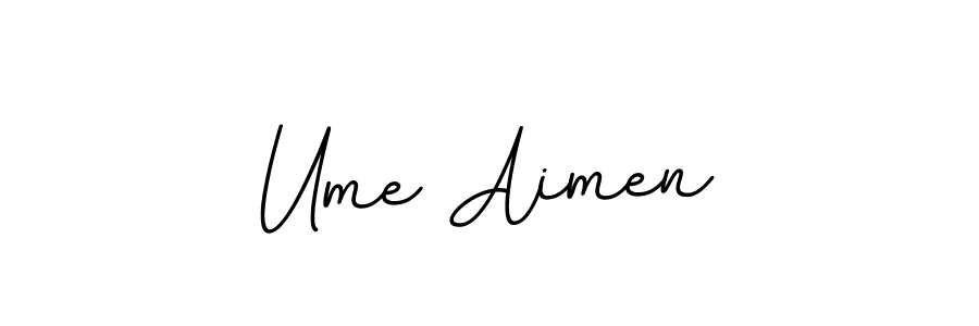 You should practise on your own different ways (BallpointsItalic-DORy9) to write your name (Ume Aimen) in signature. don't let someone else do it for you. Ume Aimen signature style 11 images and pictures png