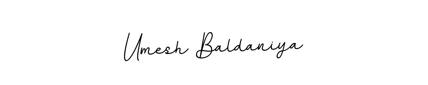 Create a beautiful signature design for name Umesh Baldaniya. With this signature (BallpointsItalic-DORy9) fonts, you can make a handwritten signature for free. Umesh Baldaniya signature style 11 images and pictures png