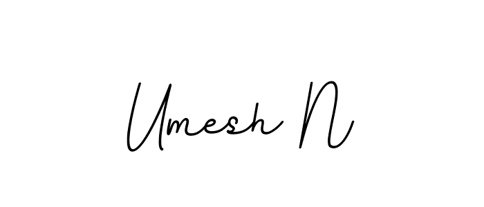 Umesh N stylish signature style. Best Handwritten Sign (BallpointsItalic-DORy9) for my name. Handwritten Signature Collection Ideas for my name Umesh N. Umesh N signature style 11 images and pictures png