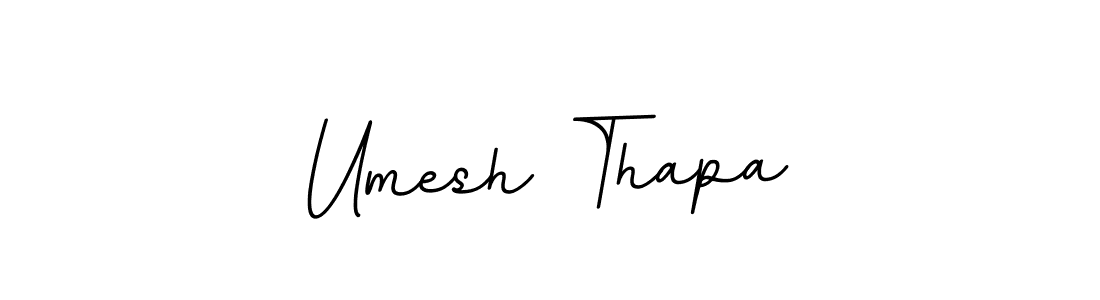 Create a beautiful signature design for name Umesh Thapa. With this signature (BallpointsItalic-DORy9) fonts, you can make a handwritten signature for free. Umesh Thapa signature style 11 images and pictures png