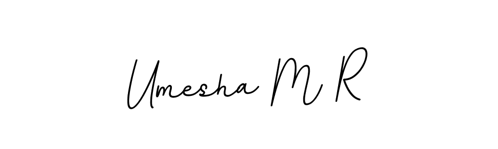 Design your own signature with our free online signature maker. With this signature software, you can create a handwritten (BallpointsItalic-DORy9) signature for name Umesha M R. Umesha M R signature style 11 images and pictures png