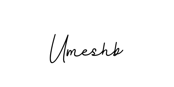 How to make Umeshb name signature. Use BallpointsItalic-DORy9 style for creating short signs online. This is the latest handwritten sign. Umeshb signature style 11 images and pictures png