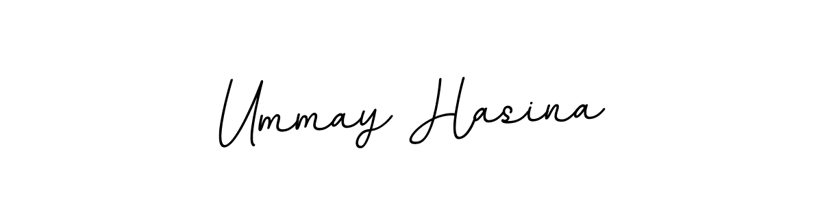 How to make Ummay Hasina name signature. Use BallpointsItalic-DORy9 style for creating short signs online. This is the latest handwritten sign. Ummay Hasina signature style 11 images and pictures png