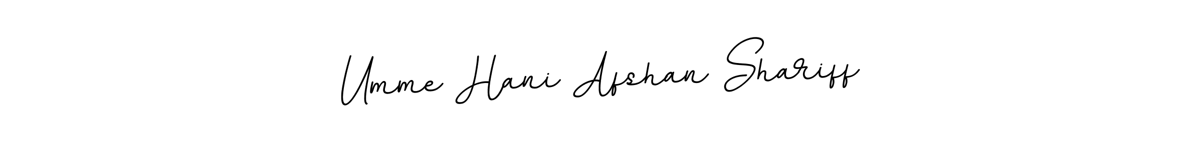 The best way (BallpointsItalic-DORy9) to make a short signature is to pick only two or three words in your name. The name Umme Hani Afshan Shariff include a total of six letters. For converting this name. Umme Hani Afshan Shariff signature style 11 images and pictures png