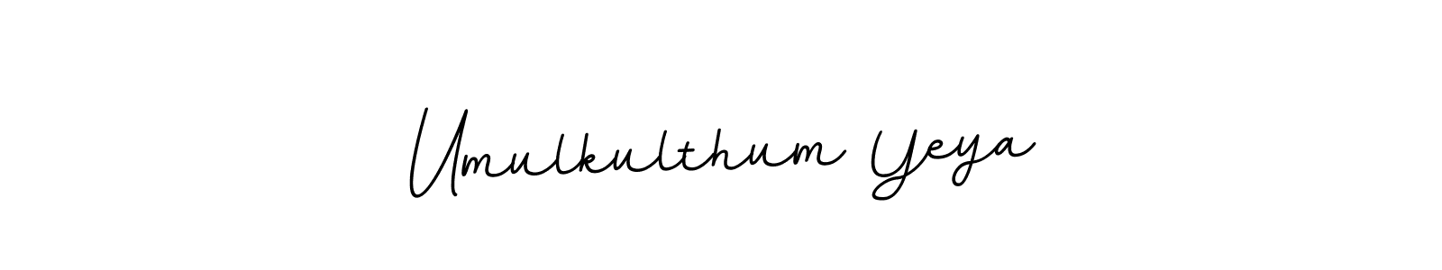 Make a beautiful signature design for name Umulkulthum Yeya. With this signature (BallpointsItalic-DORy9) style, you can create a handwritten signature for free. Umulkulthum Yeya signature style 11 images and pictures png