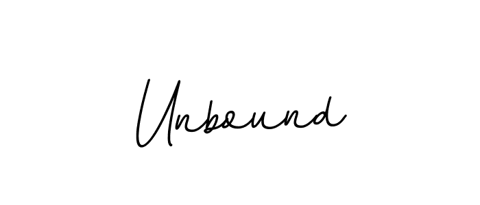 Design your own signature with our free online signature maker. With this signature software, you can create a handwritten (BallpointsItalic-DORy9) signature for name Unbound. Unbound signature style 11 images and pictures png