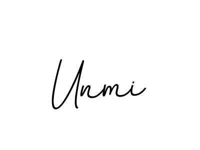 Unmi stylish signature style. Best Handwritten Sign (BallpointsItalic-DORy9) for my name. Handwritten Signature Collection Ideas for my name Unmi. Unmi signature style 11 images and pictures png