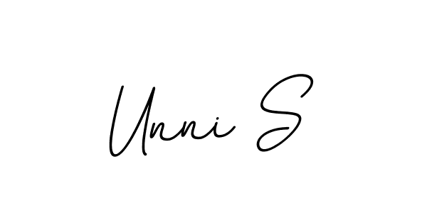 The best way (BallpointsItalic-DORy9) to make a short signature is to pick only two or three words in your name. The name Unni S include a total of six letters. For converting this name. Unni S signature style 11 images and pictures png
