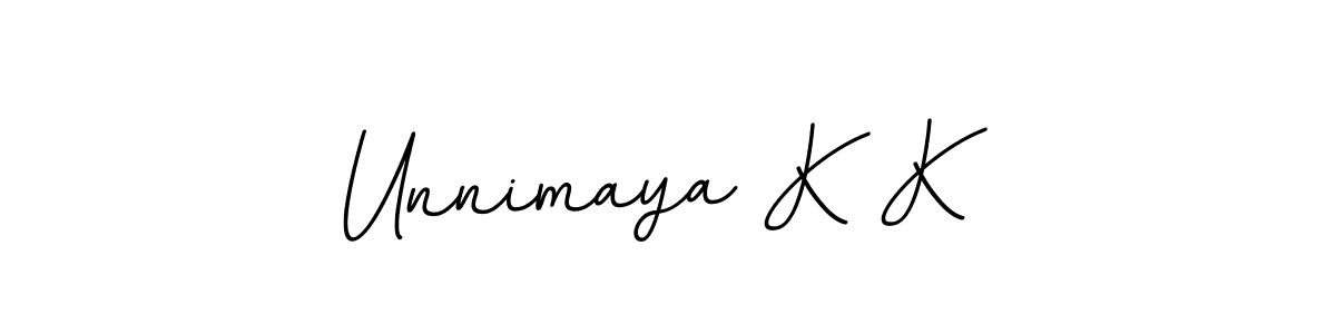How to make Unnimaya K K signature? BallpointsItalic-DORy9 is a professional autograph style. Create handwritten signature for Unnimaya K K name. Unnimaya K K signature style 11 images and pictures png