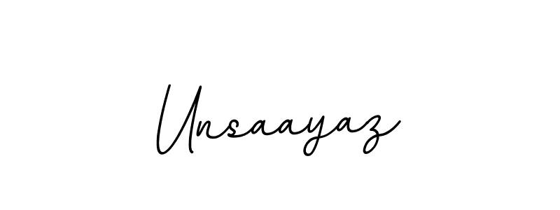 if you are searching for the best signature style for your name Unsaayaz. so please give up your signature search. here we have designed multiple signature styles  using BallpointsItalic-DORy9. Unsaayaz signature style 11 images and pictures png