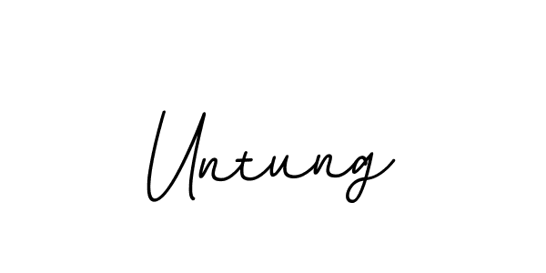 Make a beautiful signature design for name Untung. With this signature (BallpointsItalic-DORy9) style, you can create a handwritten signature for free. Untung signature style 11 images and pictures png