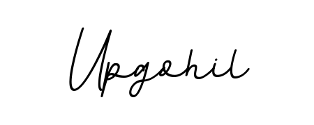 Make a beautiful signature design for name Upgohil. With this signature (BallpointsItalic-DORy9) style, you can create a handwritten signature for free. Upgohil signature style 11 images and pictures png