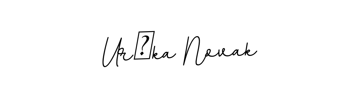 How to make Urška Novak name signature. Use BallpointsItalic-DORy9 style for creating short signs online. This is the latest handwritten sign. Urška Novak signature style 11 images and pictures png