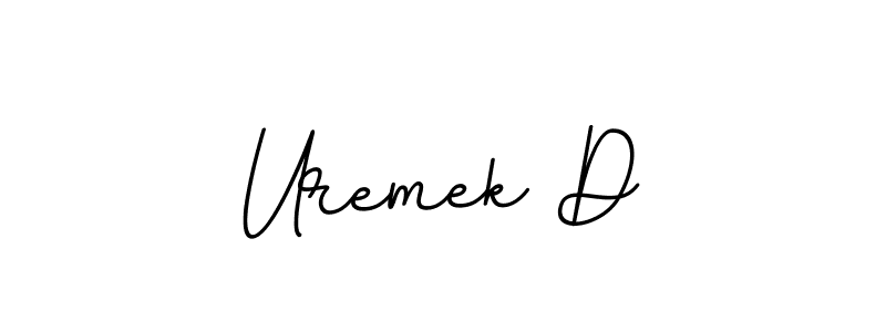Design your own signature with our free online signature maker. With this signature software, you can create a handwritten (BallpointsItalic-DORy9) signature for name Uremek D. Uremek D signature style 11 images and pictures png