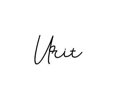 Urit stylish signature style. Best Handwritten Sign (BallpointsItalic-DORy9) for my name. Handwritten Signature Collection Ideas for my name Urit. Urit signature style 11 images and pictures png