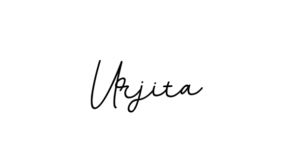 How to make Urjita name signature. Use BallpointsItalic-DORy9 style for creating short signs online. This is the latest handwritten sign. Urjita signature style 11 images and pictures png