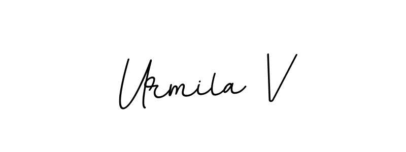 Also You can easily find your signature by using the search form. We will create Urmila V name handwritten signature images for you free of cost using BallpointsItalic-DORy9 sign style. Urmila V signature style 11 images and pictures png