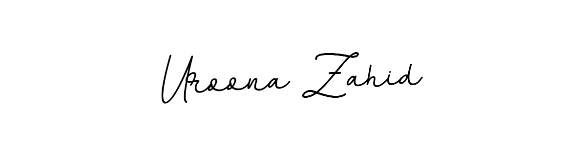 The best way (BallpointsItalic-DORy9) to make a short signature is to pick only two or three words in your name. The name Uroona Zahid include a total of six letters. For converting this name. Uroona Zahid signature style 11 images and pictures png