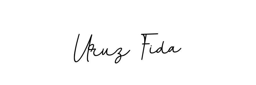 You should practise on your own different ways (BallpointsItalic-DORy9) to write your name (Uruz Fida) in signature. don't let someone else do it for you. Uruz Fida signature style 11 images and pictures png