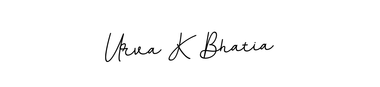 The best way (BallpointsItalic-DORy9) to make a short signature is to pick only two or three words in your name. The name Urva K Bhatia include a total of six letters. For converting this name. Urva K Bhatia signature style 11 images and pictures png