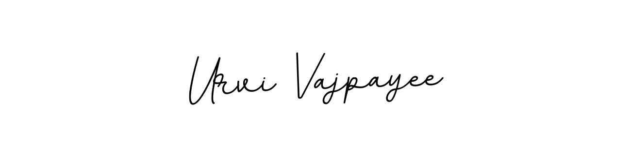 You should practise on your own different ways (BallpointsItalic-DORy9) to write your name (Urvi Vajpayee) in signature. don't let someone else do it for you. Urvi Vajpayee signature style 11 images and pictures png