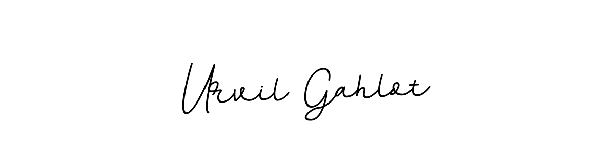 Make a beautiful signature design for name Urvil Gahlot. With this signature (BallpointsItalic-DORy9) style, you can create a handwritten signature for free. Urvil Gahlot signature style 11 images and pictures png