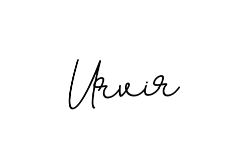 Make a beautiful signature design for name Urvir. With this signature (BallpointsItalic-DORy9) style, you can create a handwritten signature for free. Urvir signature style 11 images and pictures png