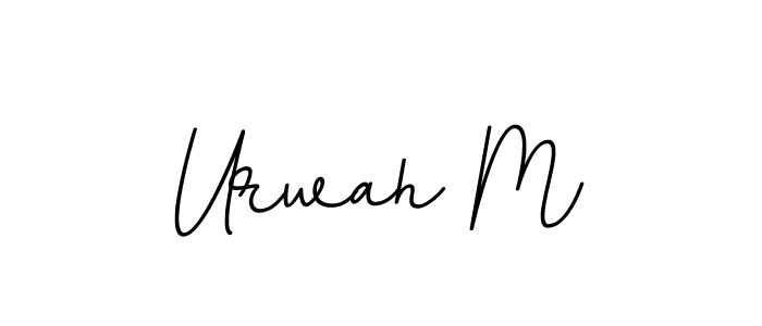 Use a signature maker to create a handwritten signature online. With this signature software, you can design (BallpointsItalic-DORy9) your own signature for name Urwah M. Urwah M signature style 11 images and pictures png