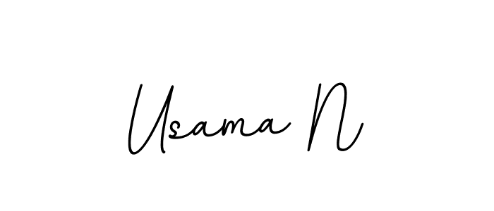 Also we have Usama N name is the best signature style. Create professional handwritten signature collection using BallpointsItalic-DORy9 autograph style. Usama N signature style 11 images and pictures png