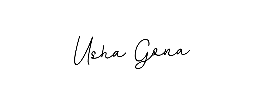 Usha Gona stylish signature style. Best Handwritten Sign (BallpointsItalic-DORy9) for my name. Handwritten Signature Collection Ideas for my name Usha Gona. Usha Gona signature style 11 images and pictures png