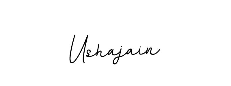 You should practise on your own different ways (BallpointsItalic-DORy9) to write your name (Ushajain) in signature. don't let someone else do it for you. Ushajain signature style 11 images and pictures png